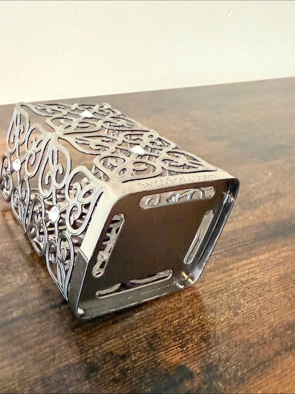 Bath & Body Works Ornate Nickel Gem Heart Gate Sleeve Metal Hand Soap Holder